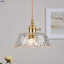 Modern brass glass led pendant light for dining room