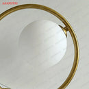 Modern brass glass led table lamp for bedroom reading desk