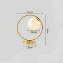 Modern brass glass led table lamp for bedroom reading desk