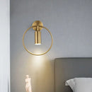 DecorBites™ Brass Gold Ring Adjustable LED Wall Sconce Light for Home Hotel Corridor