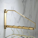 Modern brass gold wall clothing rack bedroom hanging organizer