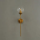 Modern brass golden glass ball wall lamps bedroom sconce