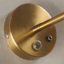 Modern brass golden glass wall sconces for bedroom globe light
