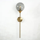 Modern brass golden glass wall sconces for bedroom globe light