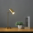 Modern brass golden table lamp study reading desk light
