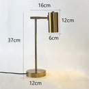 Modern brass golden table lamp study reading desk light