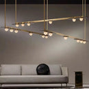 DecorBites™ Gray Glass LED Chandeliers: Modern Art Deco Lighting for Dining Room, Kitchen & Parlor