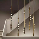 DecorBites™ Gray Glass LED Chandeliers: Modern Art Deco Lighting for Dining Room, Kitchen & Parlor