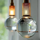 Modern brass honeycomb crystal ball led pendant light dining room