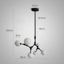 Modern brass iron magic molecular pendant lights dining room