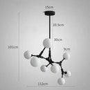 Modern brass iron magic molecular pendant lights dining room