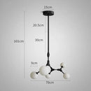 Modern brass iron magic molecular pendant lights dining room