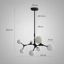 Modern brass iron magic molecular pendant lights dining room