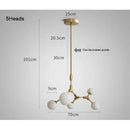 Modern brass iron magic molecular pendant lights dining room