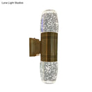 Modern brass led crystal wall sconce light for bedroom