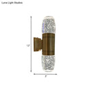 Modern brass led crystal wall sconce light for bedroom