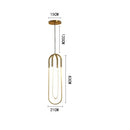 Modern brass led u-shaped bar chandelier dining room light