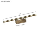 DecorBites™ Modern Metal Bronze LED Wall Mounted Vanity Light with Slim Design and Warm White Lighting, 16"/21.5" Wide