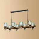 Modern brass linear design chandelier dining room 110v-120v light