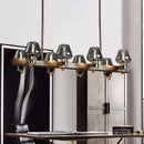 Modern brass linear design chandelier dining room 110v-120v light