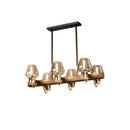 Modern brass linear design chandelier dining room 110v-120v light