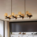 Modern brass linear design chandelier dining room 110v-120v light