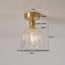 Modern brass orchid glass led ceiling lamp for bedroom
