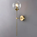 DecorBites™ Modern Glass Wall Mount Lamp: Sleek Brass Sconce Light with Pencil Arm