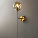 DecorBites™ Modern Glass Wall Mount Lamp: Sleek Brass Sconce Light with Pencil Arm
