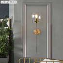 DecorBites™ Modern Glass Wall Mount Lamp: Sleek Brass Sconce Light with Pencil Arm