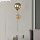 DecorBites™ Modern Glass Wall Mount Lamp: Sleek Brass Sconce Light with Pencil Arm