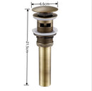 Modern brass pop up drain for bathroom sink four finishes