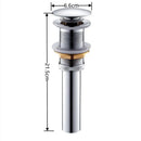 Modern brass pop up drain for bathroom sink four finishes