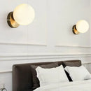 Modern brass round ceiling lamp hallway frosted glass globe