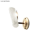 Modern brass sconce with clear water glass for living room two lights