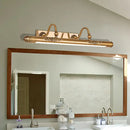 Modern brass scrollwork wall mount light bathroom vanity fixture