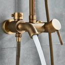 DecorBites™ Brass Shower Set with 8" Rainfall Head, Wall Mounted Bathtub Faucet