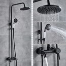 DecorBites™ Brass Shower Set with 8" Rainfall Head, Wall Mounted Bathtub Faucet