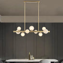 DecorBites™ Gold Simplicity Globe Pendant Lamp: Frosted Glass Dining Room Island Lighting