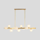 DecorBites™ Gold Simplicity Globe Pendant Lamp: Frosted Glass Dining Room Island Lighting