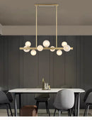 DecorBites™ Gold Simplicity Globe Pendant Lamp: Frosted Glass Dining Room Island Lighting
