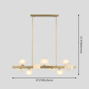 DecorBites™ Gold Simplicity Globe Pendant Lamp: Frosted Glass Dining Room Island Lighting