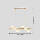 DecorBites™ Gold Simplicity Globe Pendant Lamp: Frosted Glass Dining Room Island Lighting