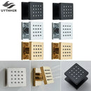 Modern brass square body spray shower jets bathroom massage nozzles