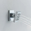 Modern brass square body spray shower jets bathroom massage nozzles