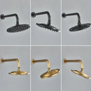 Modern brass square rainfall shower faucet set bathroom mixer system