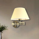 Modern brass swing arm paper wall mount lamp living room sconce