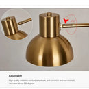 Modern brass swing arm wall lamp bedroom adjustable light
