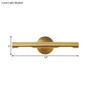 Modern brass tube vanity light bathroom wall sconce