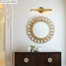 Modern brass tube vanity light bathroom wall sconce
